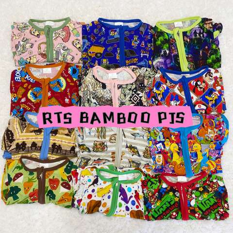 Gots Organic Bamboo Baby Pajamas Ready To Ship Custom Wholesale