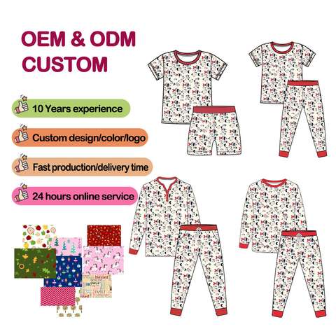 Astm F963 Bamboo Pajamas Kids Christmas Oem Manufacturer