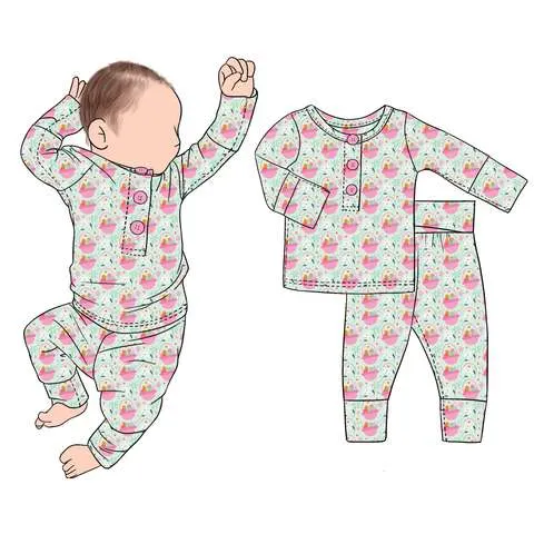 Bespoke Baby Rompers Long Sleeve Pajama Toddler Pajamas Private Label Oem