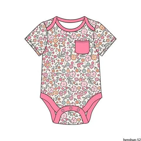Oekotex 100 Baby Girl Baby Short Sleeve Bamboo Baby Romper Baby Girl Baby Rompers Wholesale Hot Sale Custom Baby Girls Zippy Apparel Oem Wholesale