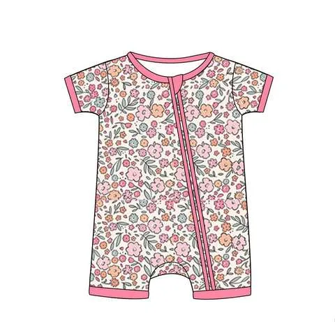 casual bamboo zipper sleeper romper for boys infant clothing printed oem zippy pajamas Manufacturer