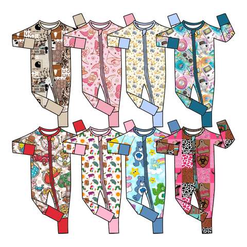 Private Label Mysterious Box Wholesale Popular Style Summer Bamboo Custom Print Two Pieces Children Short Pajama Sets Oem Wholesale