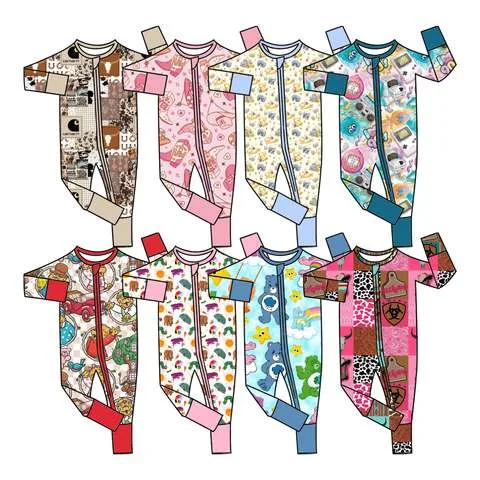 Private Label Mysterious Box Wholesale Popular Style Summer Bamboo Custom Print Two Pieces Children Short Pajama Sets Oem Wholesale