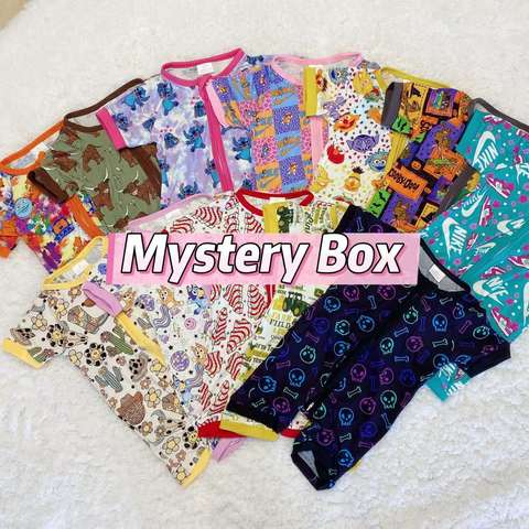 Oem Western Ready To Ship Bamboo Viscose Baby Pajamas Soft Random Size And Print Baby Zipper Wholesale Mystery Box Cpsia Compliant Manufacturer