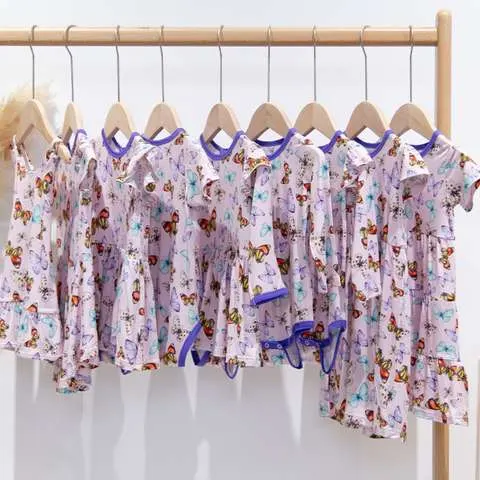 Gots Organic Christmas Baby Bamboo Pajamas Sets Odm Supplier