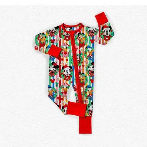 Gots Organic Christmas Baby Bamboo Pajamas Sets Odm Supplier