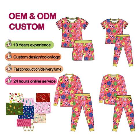 Tailormade Bamboo Pajamas Children Private Label Wholesale