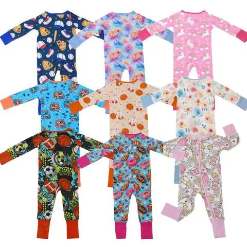 Tailormade Footed Ribbed Bamboo Pajama With 5 Spandex Baby Bespoke Oem