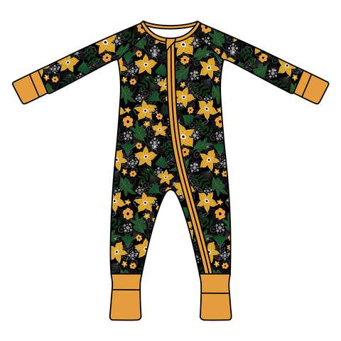 Custom Custom Print Baby Clothing Rompers Baby Jumpsuits Printed Kids Bamboo Pajamas Tailormade Vendor