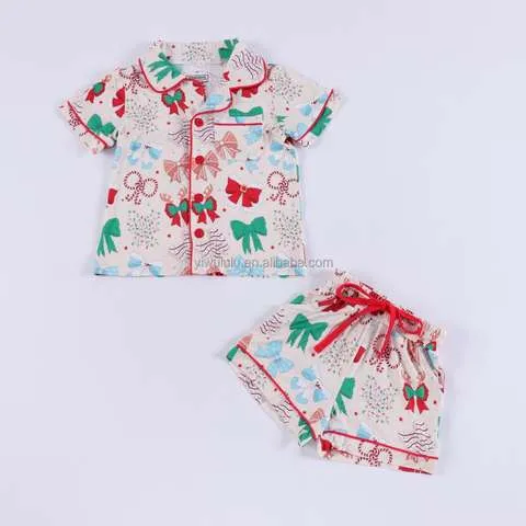 Gots Organic Bamboo Spandex Family Christmas Pajamas Okeo Tex Oem Factory