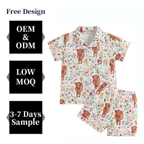 Oem Kids Christmas Bamboo Pajamas Private Label Manufacturer