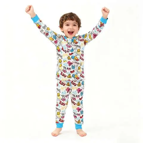 Oem Kids Christmas Bamboo Pajamas Private Label Manufacturer
